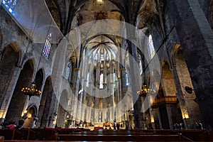 Santa Maria del Mar church in Barcelona, Spain photo