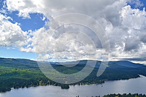 Clouds above Shawnigan Lake, Vancouver Island photo