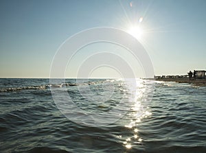 Photo of the Sea with Sunlighting