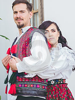 Traditional romanian costumes photo