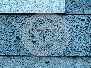 Photo of several blocks of porous material