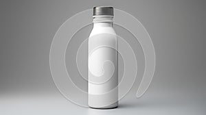 Photo of several unbranded refillable beverage bottles for product design purposes Generative AI