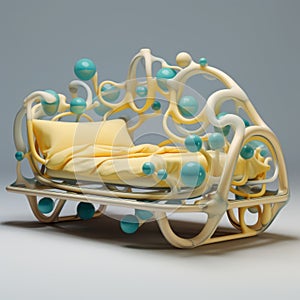 Surrealistic Bed With Molecular And Playful Designs photo
