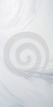 Abstract White Painting With Detailed Feather Rendering And Organic Abstract Expressionism photo