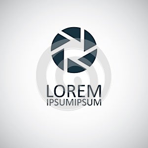 Photo shutter icon for web and