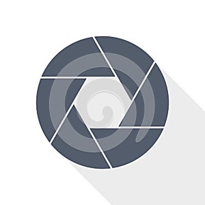 Photo shutter vector icon, camera, photography concept illustration