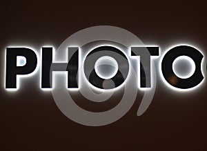 Photo Sign Lighted