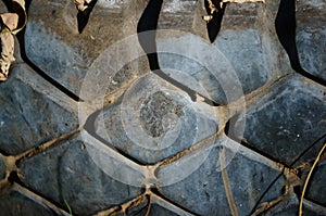 Photo of a simple abstract background. Old tire.