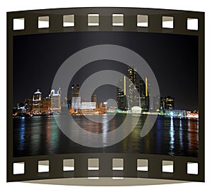 Photo slide of Detroit skyline