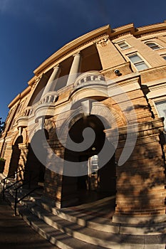 Small town courthouse building.