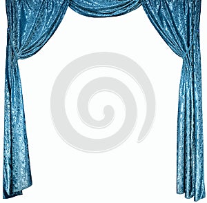 The photo of smart curtains from a blue velvet (not 3D)