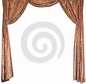 The photo of smart curtains from a gold velvet