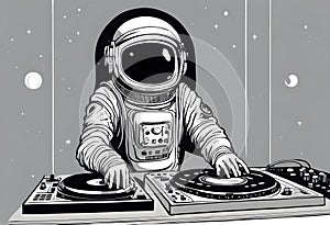 Photo of spaceman djing