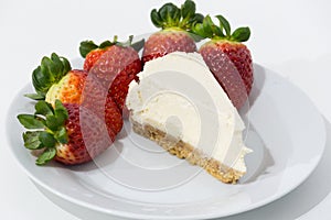 photo of strawberry and cheese cake