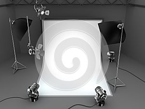 Photo studio equipment background