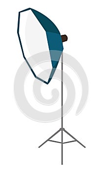 Photo studio lighting equipment vector cartoon.