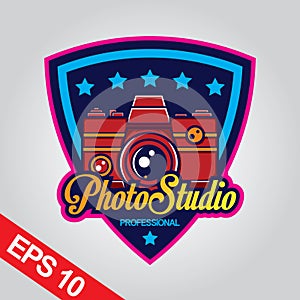 Photo studio logo design template