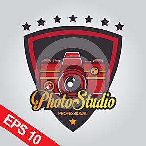 Photo studio logo design template