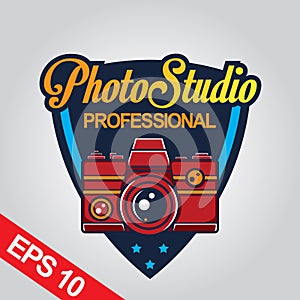 Photo studio logo design template