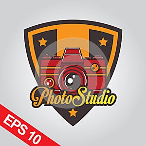 Photo studio logo design template