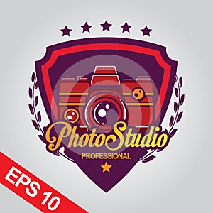 Photo studio logo design template