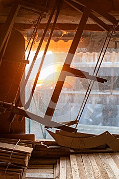 Photo of a sunset view from the carpenter workshop