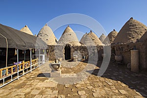 Photo is taken in Harran, Sanliurfa Turkey. This is the photo of the typical Harran house. Houses is made of mudbrick. Conic shape