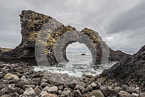 Iconic Gatklettur - Arch Rock in Arnarstapi West Iceland photo