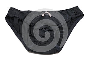 A ladies panty with plain black color and no printings photo