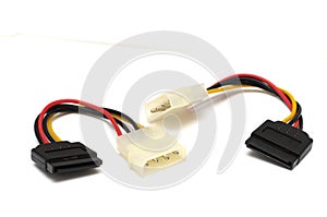 Computer motherboard and hard disk drive serial ATA power cable splitters