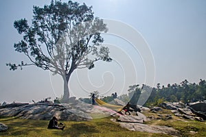 Rural landscape at purulia west bengal india photo