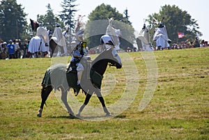 Grunwald, Poland - 2009-07-18: Mounted knight