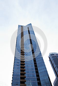 Photo of tall buildings from South Loop in Chicago