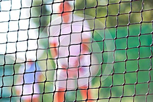 Photo of tennis net at court