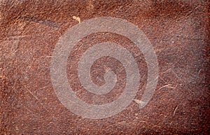 Texture of brown raw leather background