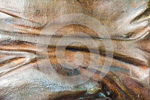 Photo texture of copper or bronze statue