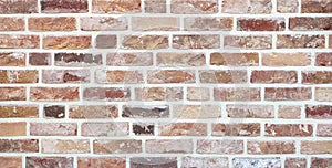 Texture of old red bricks wall background