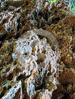 Photo of texture of stones in the cave