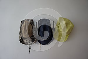Photo of three summer hats