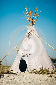 A photo of a tipi