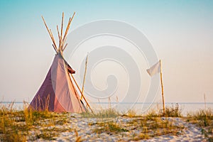 A photo of a tipi