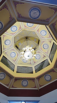 Photo of the top of the Muhammad Cheng Ho mosque, Surabaya, Indonesia