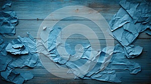 photo torn blue paper