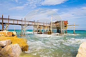 Photo of trabucco on the sea