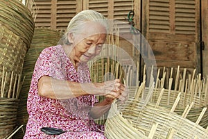 Photo of traditional trade village: bamboo baskets Vietnam