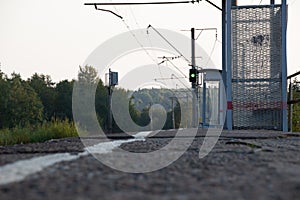 Photo A train station in the suburbs