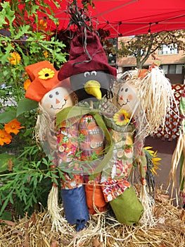 Halloween Scarecrows in October photo