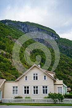 Photo of a typical generic house in LÃ¦rdalsÃ¸yri Norway