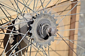 Photo of used bicycle rear cassette