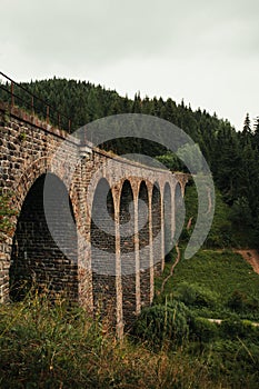 Photo of the viaduct in the forest of Telgart, Slovakia